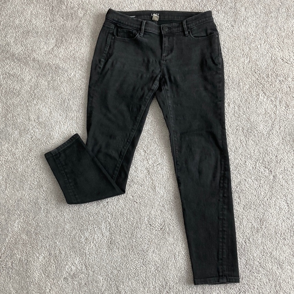 LOFT Outlet Black Modern Skinny Jeans